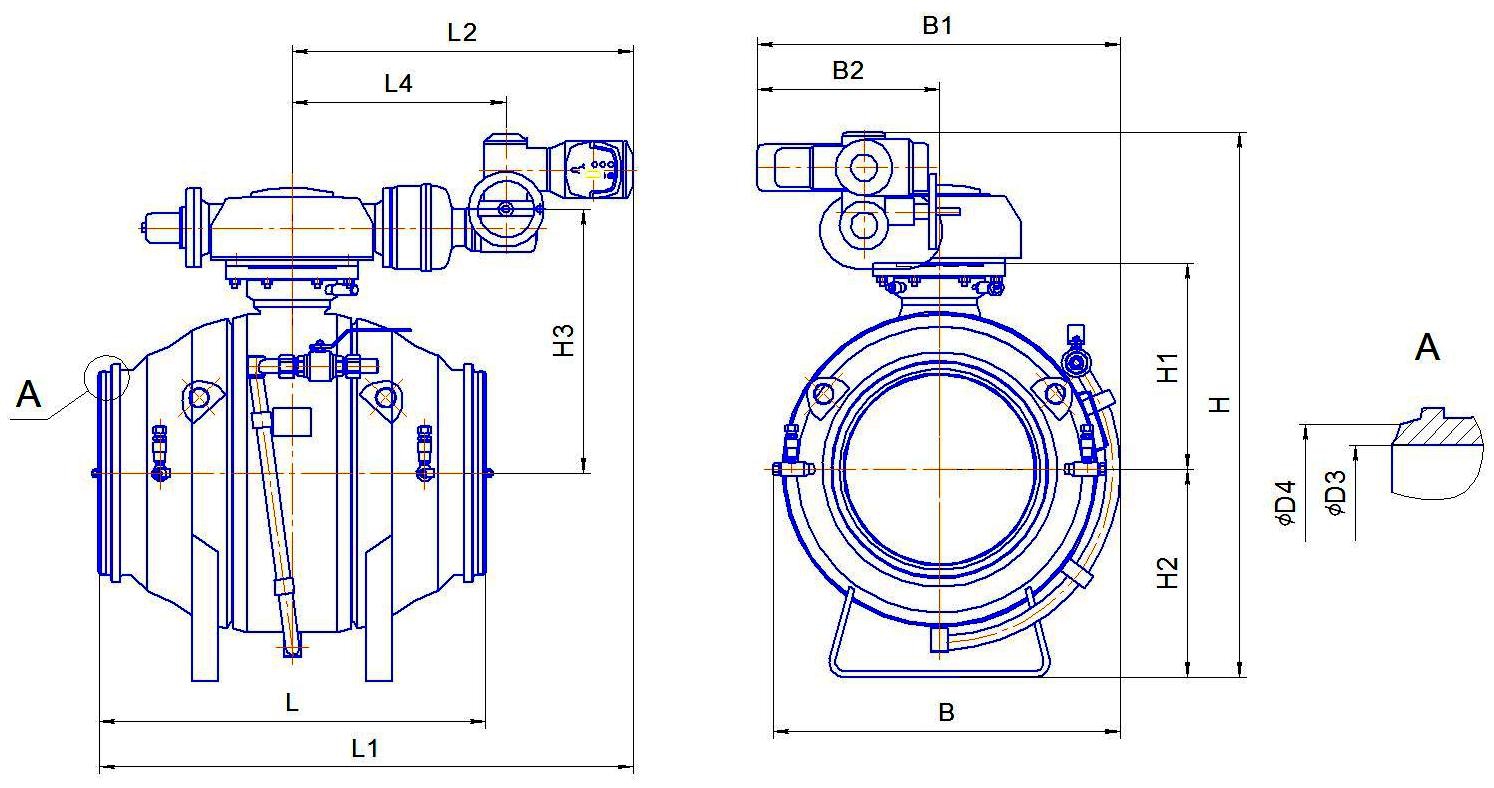 Краны шаровые DN500 PN8,0-16,0. — Цимлянский машиностроительный завод
